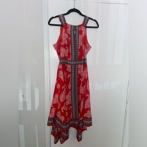New York and company red paisley dress